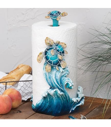 Amazon.com: BLACK FOREST DECOR Blue Sea Turtles Paper Towel Holder