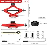 IMAYCC 2.5 Ton Car Jack Kit Universal Scissor Jack with Rubber Pads view 5