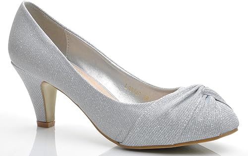 silver sparkly prom heels