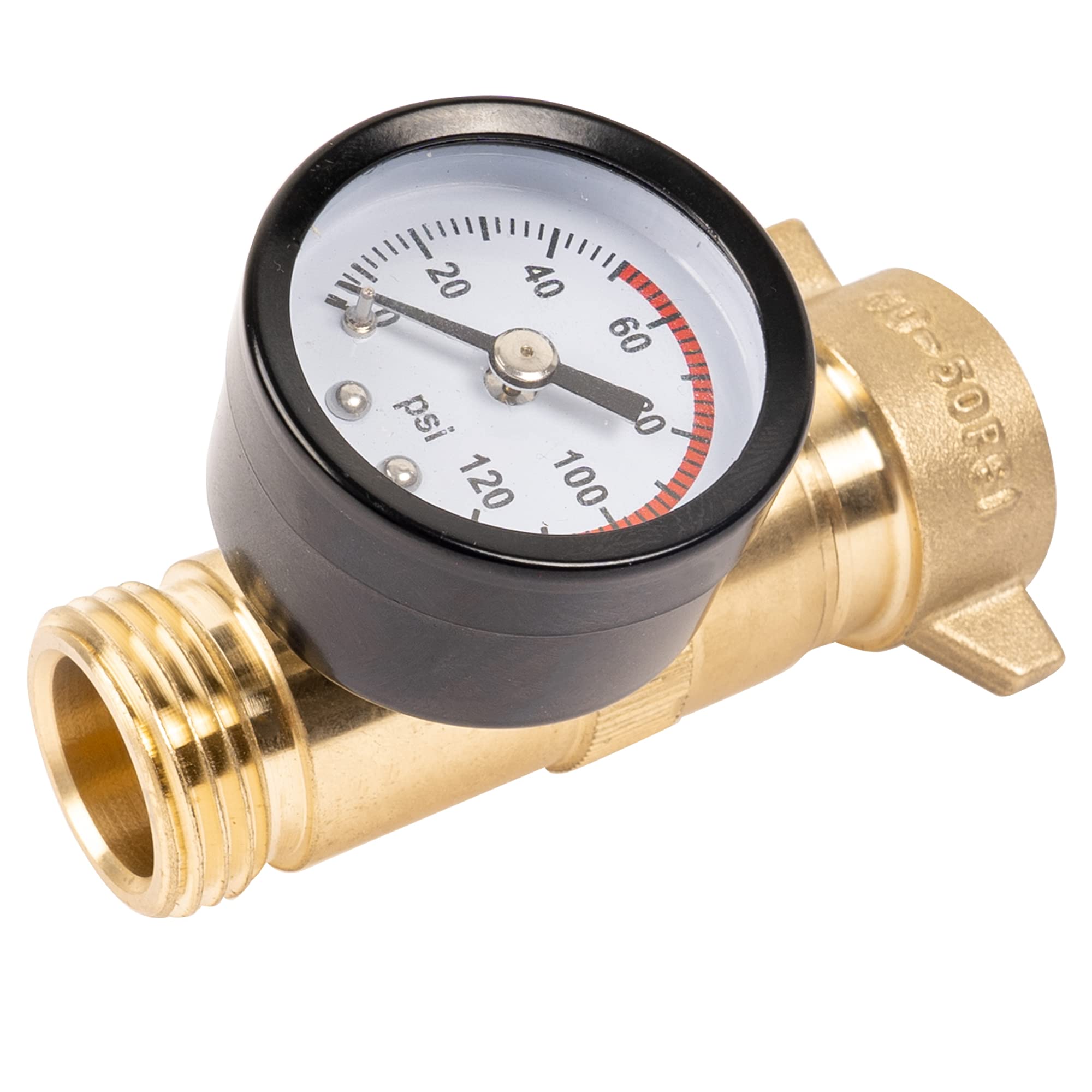 Photo 1 of Hourleey Brass RV Water Pressure Regulator, Hi-Flow Water Regulator With Filter Screen and Gauge for Campers, Travel Trailers, Plumbing System