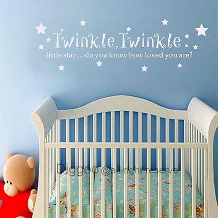 Amazon Com Baby Nursery Room Vinyl Wall Decal Twinkle Twinkle