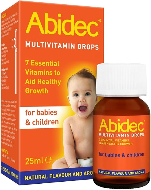 Abidec Kid and Baby Multivitamin Drops Aids Healthy Growth Contains