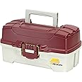 Plano 1-Tray Tackle Box with Dual Top Access, Red Metallic/Off White, Premium Tackle Storage (620106)