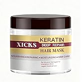 Xicks Keratin Hair Mask - Deep Conditioning for Dry and Damaged Hair - Powerful Repair and Moisturization with Collagen - Salon-Quality Results - 16.9 Fluid Ounces