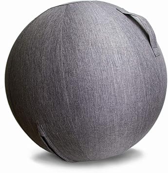 Amazon バランスボールカバー 65cm 取っ手付き 椅子 インテリア フィットネス グレー バランスボール カバー おしゃれ シンプル 持ち手 Day Village バランスボール
