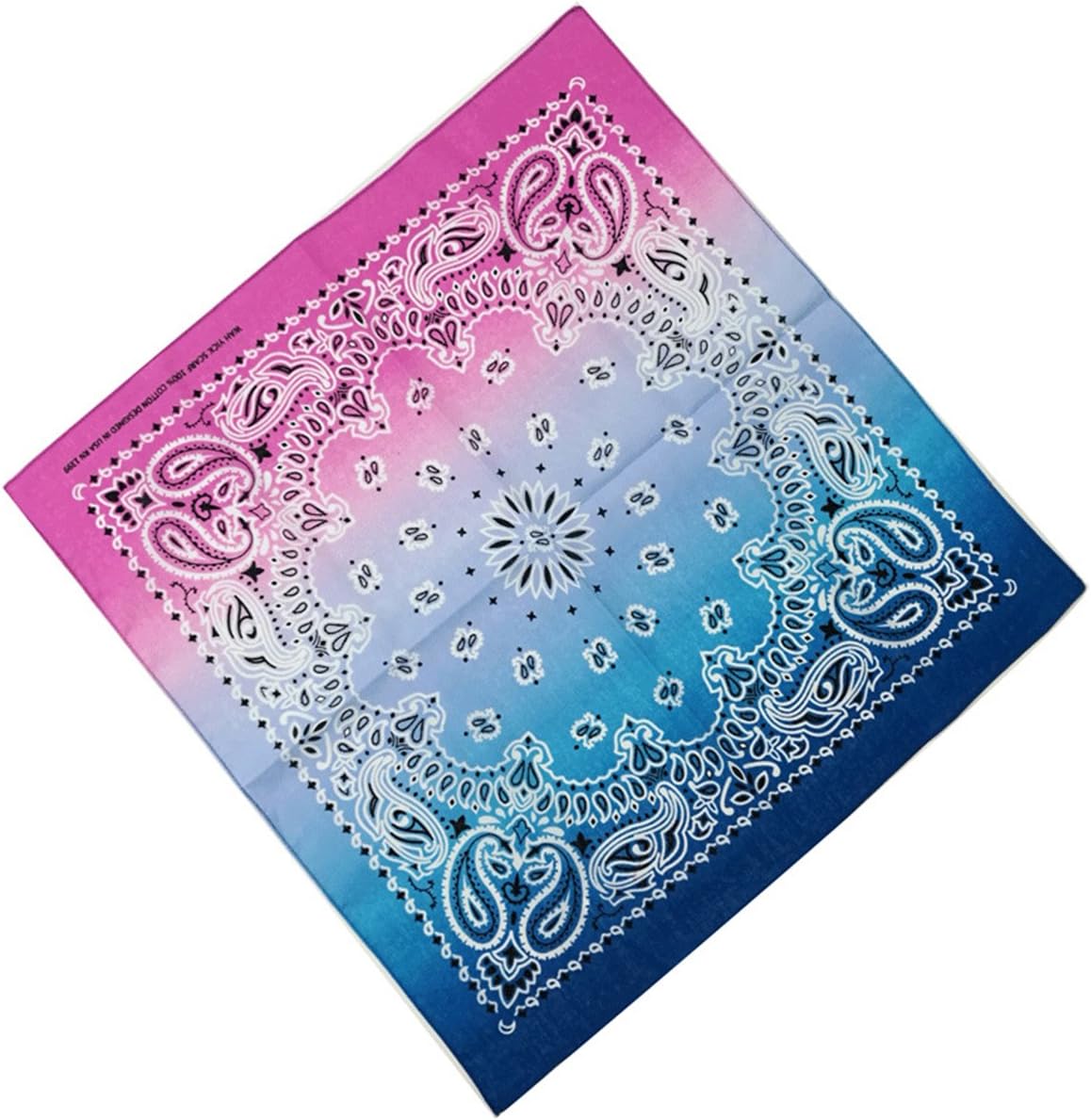 xsby12 Piece Novelty Bandanas Paisley 100% Cotton Headwear