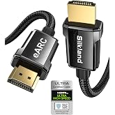 Silkland 8K HDMI ARC/eARC Cable 2.1 for Soundbar 6.6ft, 8K@60Hz 4K@120Hz | Certified 48Gbps High Speed HDMI Cord for Home Theater, Dolby Atoms, DTS:X for Vizio Samsung Bose Soundbar, UHD TV, Blu-ray