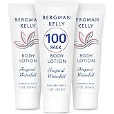 BERGMAN KELLY - Travel Size Lotion - 1 fl oz, 100 PK, Tropical Waterfall - Delight Your Guests w/Invigorating & Refreshing Body Lotion - Quality Mini & Small Size Guest Hotel Toiletries in Bulk