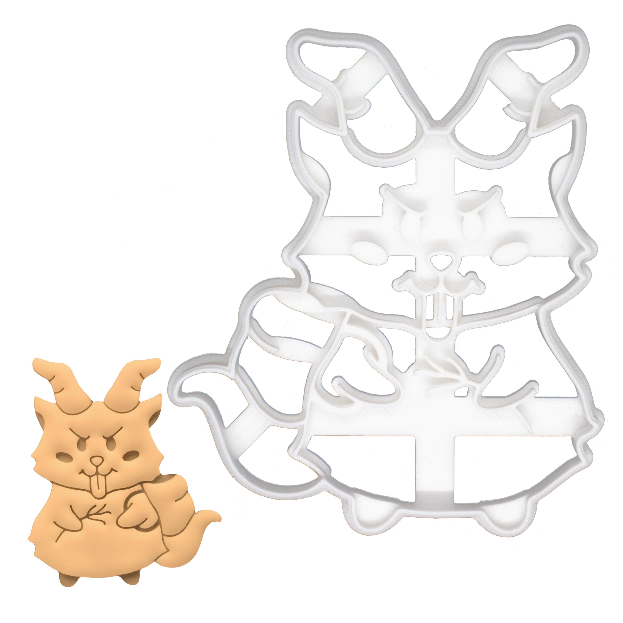 BAKERLOGY Cute Krampus Cookie Cutter - Detailed Biscuit Cutter Design for Baking and Crafts, Ideal on Fondant, Dough, Clay