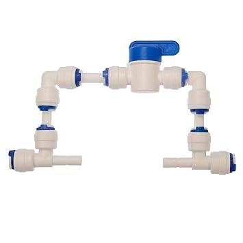 Installations-Set zum nachträglichen Einbau einer manuellen Spülfunktion für Umkehr-Osmoseanlagen mit 1/4 Zoll (6,35 mm) Schl