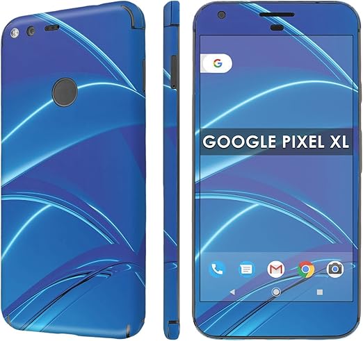 Amazon Com Decal Mania Skin Sticker Matching Wallpaper Blue Chrome Compatible For Google Pixel Xl 5 5 Screen Size