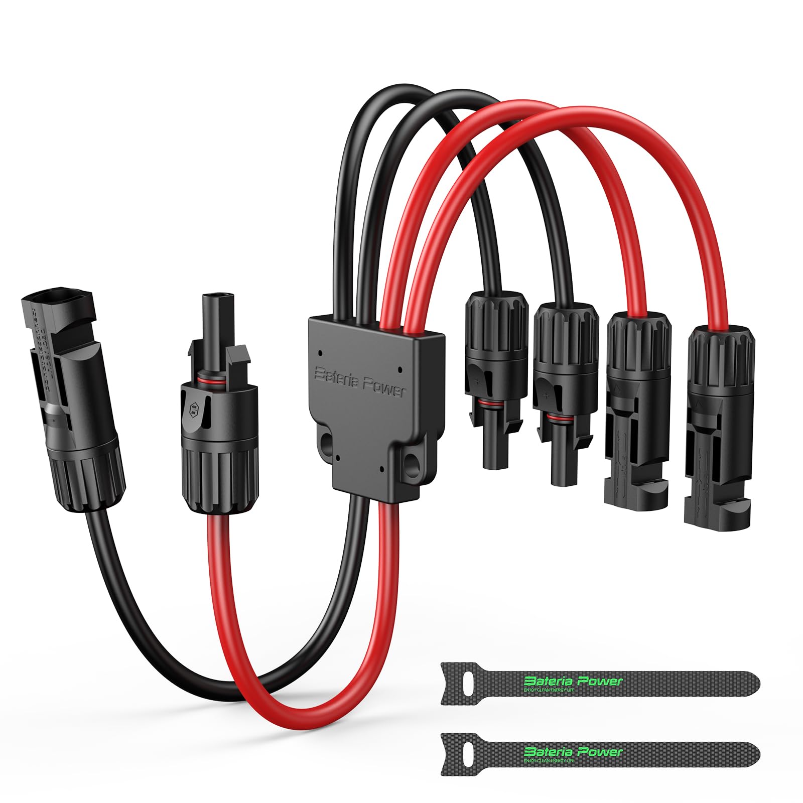 Photo 1 of Solar Connectors for 2 Solar Panels, IP68 Waterproof Solar Panel Connectors Splitter, 4 to 2 Y Branch Parallel Adapter for Solar Cable Extension