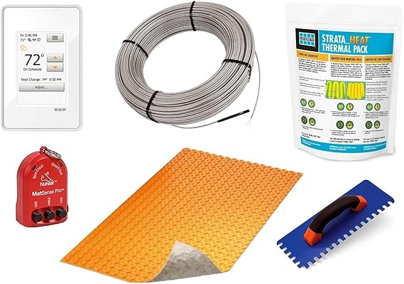Schluter Ditra Heat 3 Ft 3 In X 41 Ft 1 In Uncoupling Membrane Roll Dh512m Underfloor Heating Home Depot Membrane