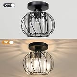 Hudi Fyier Chandelier Crystals Semi Flush Mount Ceiling Light Black 19cm view 4