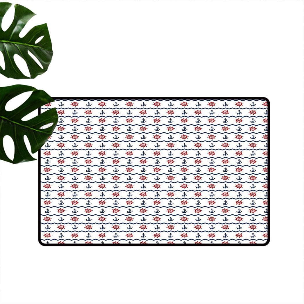 Coloufules Nautical Floor mat Marine Theme Objects with