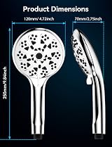 Magichome High Pressure Shower Head 10 Modes with 1.5m Hose Chrome view 8