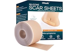 SWturK Silicone Scar Sheets,Silicone Scar Tape for Removal Treatment,Medical Grade Scar Tape for Surgical Scars