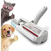 DELOMO Pet Hair Remover Roller: Reusable Lint Roller with Large Fur Bin - Portable Cat and Dog Hair Remover for Couch, Beddin