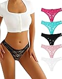 Women Sexy Lace Thongs G-String Bikini Panties with