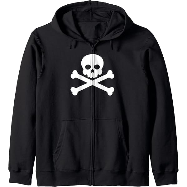 ポロシャツ　skull crossbones archive darkwear Amazon.com: CLASSIC SKULL AND CROSSBONES Zip Hoodie : Clothing
