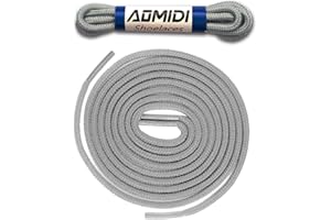 AOMIDI 2 Pair Shoelaces Round Athletic Shoes Lace for Boot Laces Shoelaces and Multiple Shoe Types Replacements