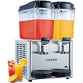 FSKEKU Commercial Beverage Dispenser, 36L (9.5 Gal) Refrigerated Juice Drink Machine, Stainless Steel Cold Iced Tea Cooler for Restaurant, Bar, Buffet