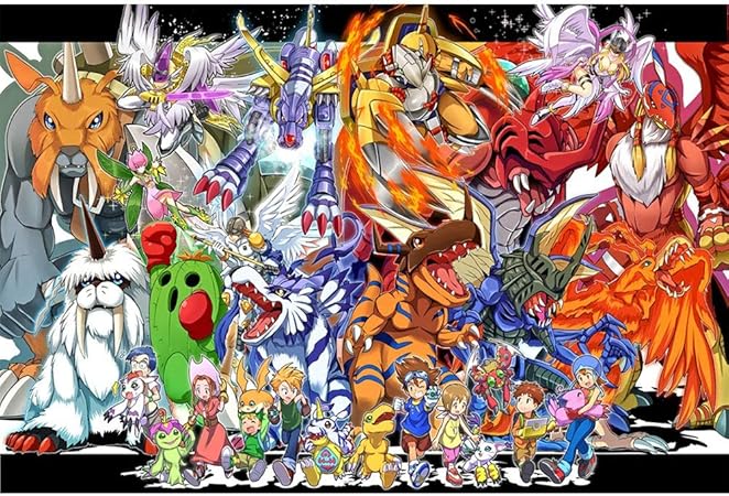 Amazon 1000ピース ジグソーパズル ワンピース モザイクアートのためのアニメ漫画日本のデジモンのジグソーパズル 箱入り木製パズルおもちゃゲーム Size Xxxxl パーティーグッズ おもちゃ