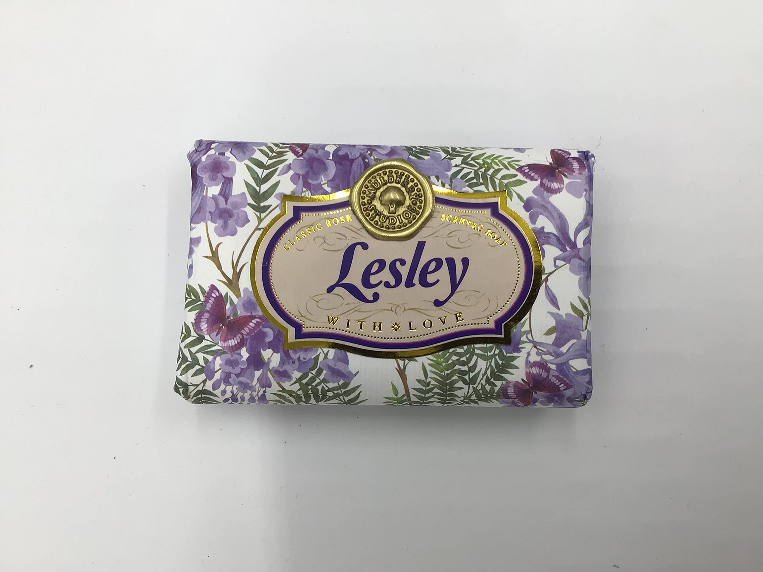 Lesley - Gift Soap Bar For Her Birthday Rose Scent Mum Grandmother Cleanser Lather Present Girl