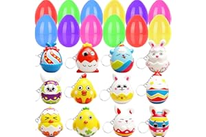 12 Pcs Easter Eggs with Slow Rise Squishy Toys, Easter Basket Stuffers Fillers for Boys and Girls, Hunt Party Favors, Gifts, 