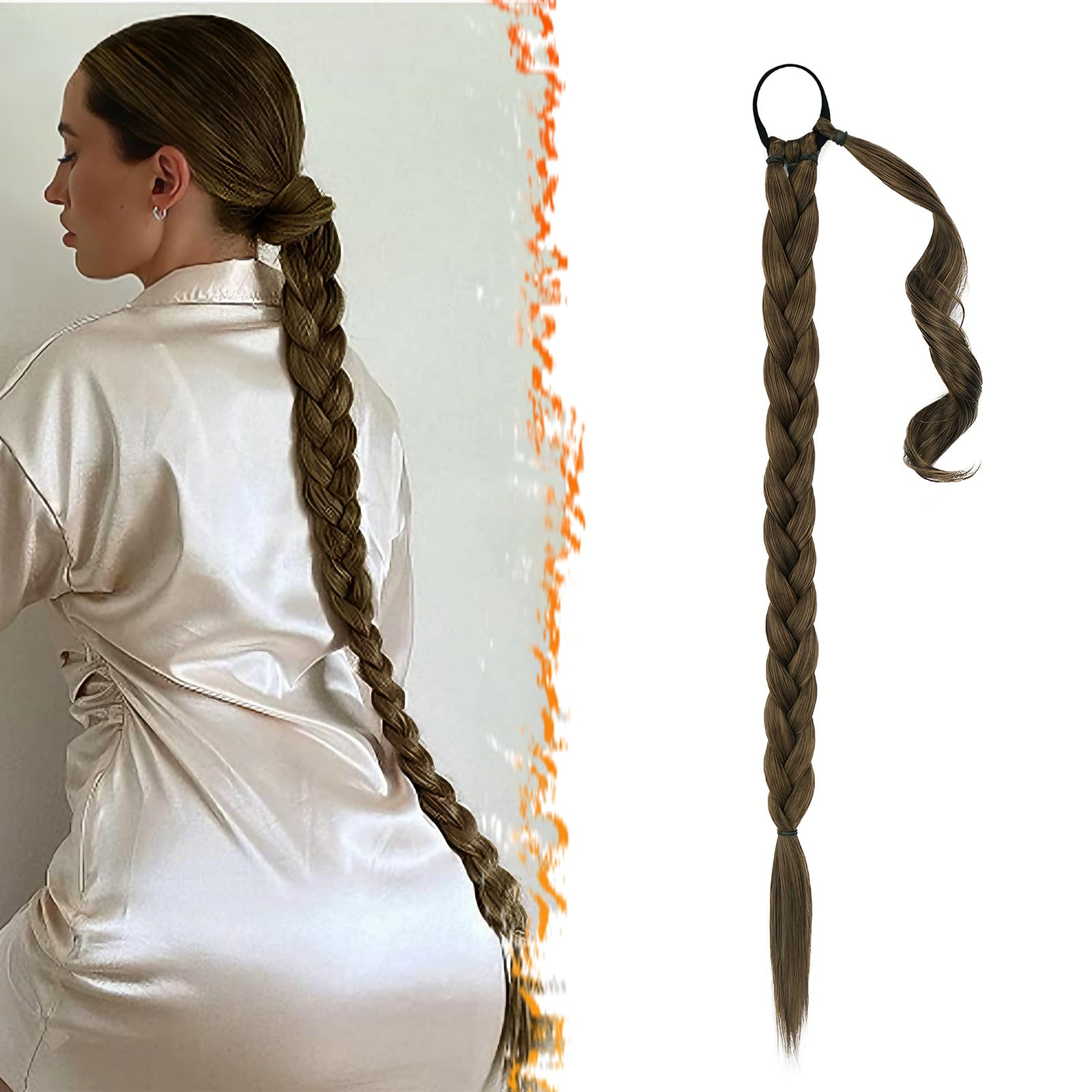 BARSDAR 26 Inch Long Braided P...