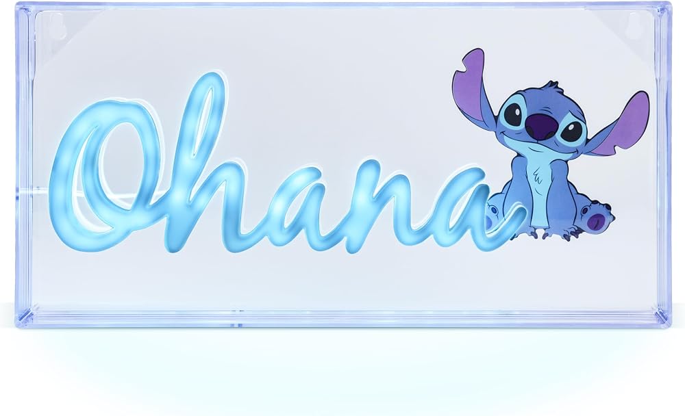 Paladone Stitch Ohana Light LED Lamp Disney Licensed Blue Night Light