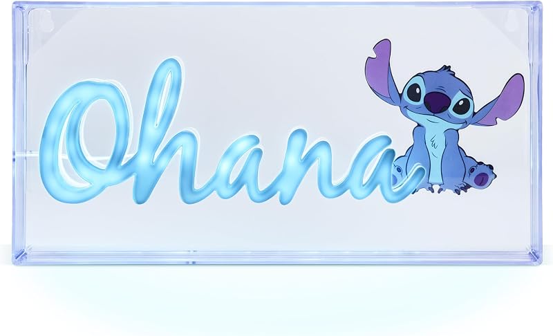 Paladone Stitch Ohana Light LED Lamp Disney Licensed Blue Night Light