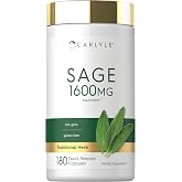 Carlyle Sage Supplement | 180 Capsules | High Potency | for Women and Men | Non-GMO &amp; Gluten Free Formula