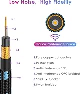 Sovvid 3M 10FT Guitar Cable 6.35mm 1/4 Inch Braided Shielded OFC 22AWG view 3