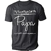 IZI POD - Personalized Papa Kids Grandkids Name T-Shirt for Men,Custom Papa Birthday Christmas for Grandpa