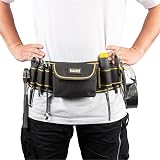 TUULKIT Heavy Duty Tool Belt Adjustable Multiple Pockets Hammer Loop 26-42 Inch view 3