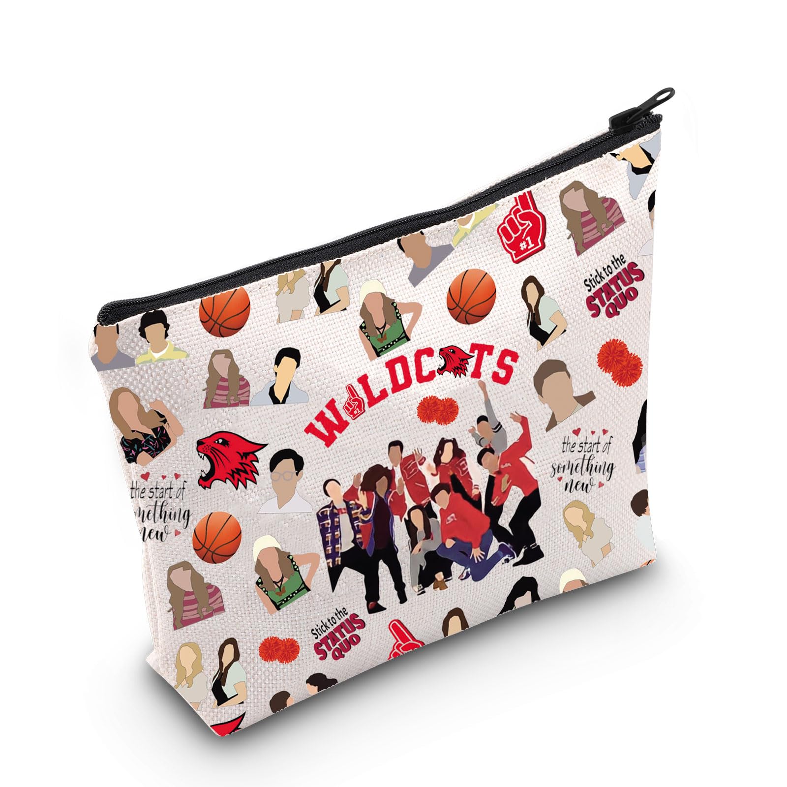 WZMPA High School Musical Cosmetic Bag Troy & Gabriella Fans Gift - Makeup Zipper Pouch Bag Broadway Merch, WILDCATS
