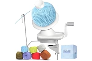 CESUSME Yarn Ball Winder, Yarn Wool String Ball Cake Winder, Hand Operated Winding Wool Winder Machine, Ball Winder for Yarn Tabletop Clamp, Yarn Cake Winder