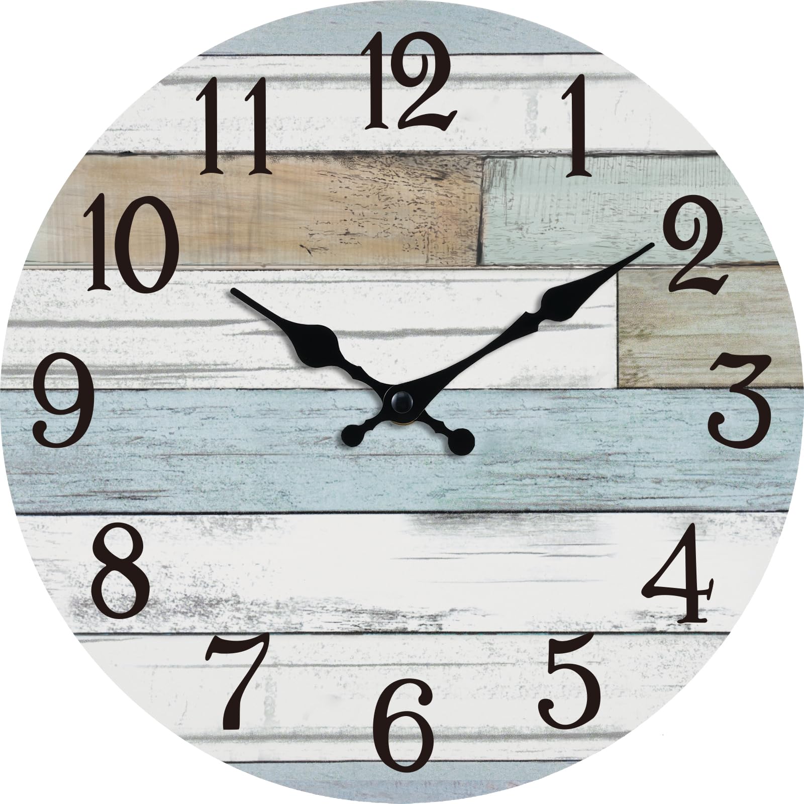 Photo 1 of KECYET Wall Clock Battery Operated 14 Inch Large Silent Non Ticking Coastal Design Country Rustic Retro Decorative for Bathroom Kitchen Living Room Bedroom