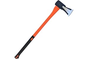 TABOR TOOLS Splitting Axe, Wood Splitting Maul with Strong Fiberglass Handle and Anti-Slip Grip. J55A. (Splitting Maul, 32" Handle)