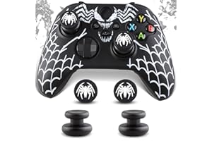 SoAegis Anti-Slip Controller Skin Kit, with 2 Thumb Grip Cover & 2 Elevated Base, Silicone Controller Case with Textured Grip for Xbox Series S/X
