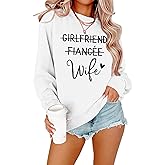JINTING Wifey Sweatshirt for Women - Girlfriend Fiancee Wife Honeymoonin Bride to Be Engagement Gift Pullover