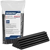 WORKPRO Full Size Hot Glue Sticks, 50-Pack Black Glue Gun Sticks | 0.43" x 8", Strong EVA Adhesive, All-Temp, Fast Curing, Non-Toxic Formula, Ideal for DIY, Repairs and Gluing Projects