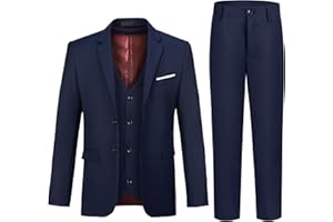 JPF Boy's Formal Suit Set Slim Fit Kids Tuxedo Suits for Wedding Teen Toddler Boy Dress Suit Outfit