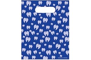 PRACTICON Molar Dental Giveaway Bags, 8" x 10", 100 Pack