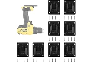 Rtsyful 8 Packs Tool Holder Mount for 20V/12V Drill and Milwaukee M18 18V Tools - Hanger Set With 32 Pcs Screws - Red (Black)