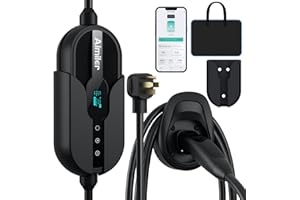 AIMILER Level 2 Electric Car(EV) Charger(WiFi APP) for NACS Connector Cars, for Tesla Model X/Y/3/S/Cybertruck, 240V, 32 Amp, NEMA 14-50 Plug, 25ft ETL Listed Tesla Mobile Wall Charger Charging Cable