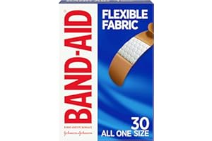 Band-Aid Brand Flexible Fabric Adhesive Bandages, Comfortable Flexible Protection & Wound Care of Minor Cuts & Scrapes, Quilt-Aid Technology to Cushion Painful Wounds, All One Size, 30 ct