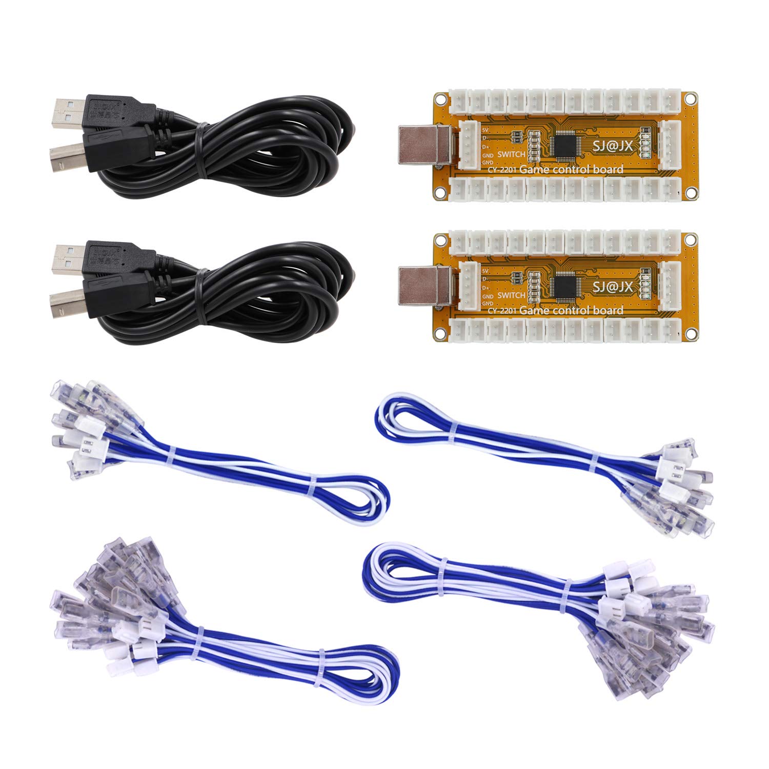 SJ@JX Arcade Game USB Encoder Zero Delay 2 Player Gamepad Button Joystick Controller for Nintendo Switch PC PS3 Raspberry Pi MAME