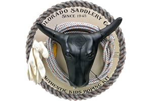 The Colorado Saddlery Junior Roping Kit | Complete Kids Rodeo Set | Practice Dummy Steer Head, Rope, Gloves, Stakes | Durable Training Rope | Beyond Toys